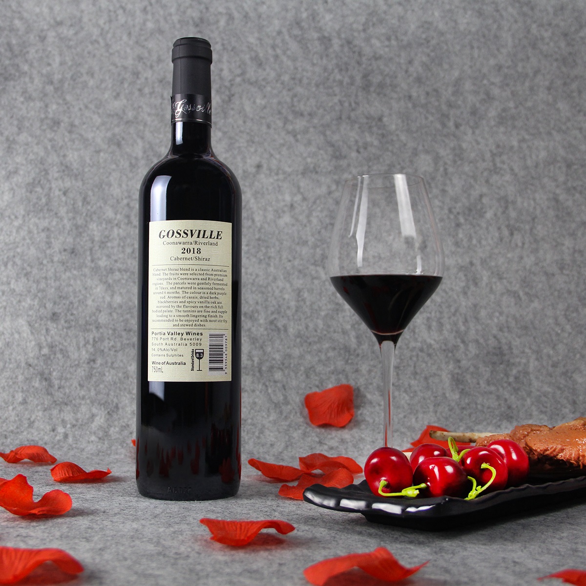 澳大利亚库纳瓦拉波蒂亚山谷酒庄赤霞珠西拉高斯维尔精选混酿干红葡蔔酒红酒